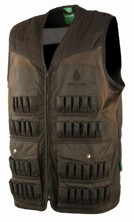 Gilet De Chasse Treeland Multitubes Kaki 1/1