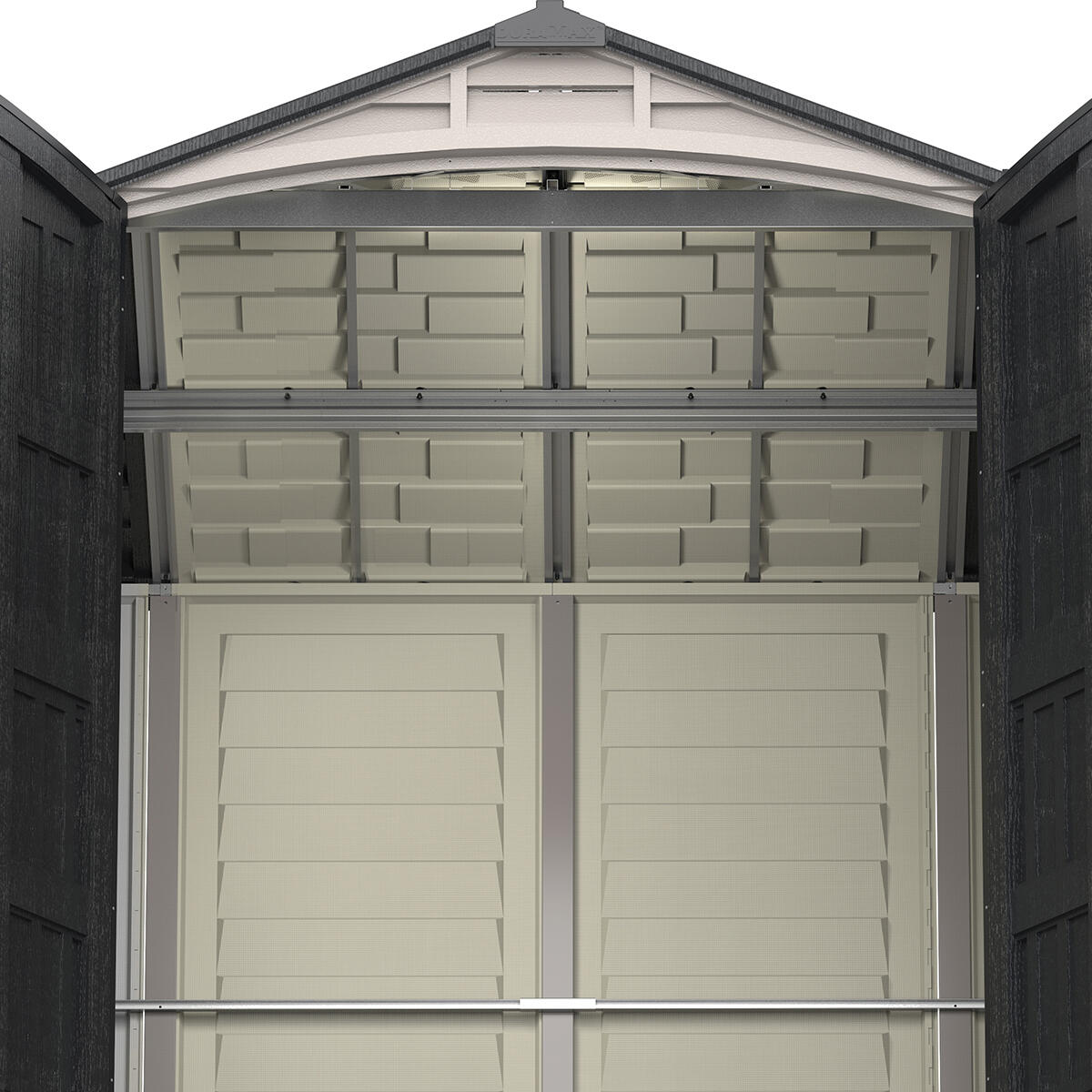 Caseta jardín Apex Pro Plus 10.5×8 PVC gris claro/oscuro 6/7