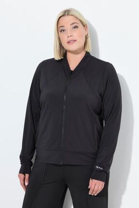 Femme Veste de sport en molleton col blouson américain et passe-pouces