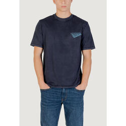 t-shirt crop top S-AREN SS HOMME bleu