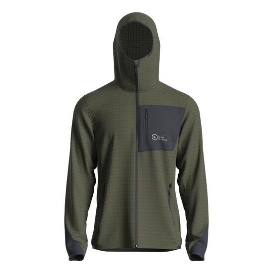 Great Escapes Cosmique man long zip fleece jacket forest night