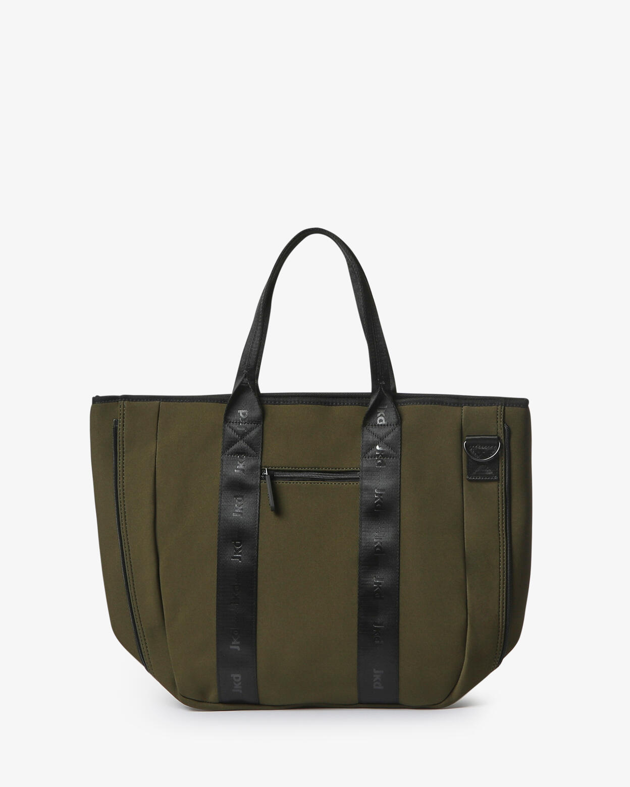 Militaire groene synthetische fitnesstas voor heren en dames 3/4