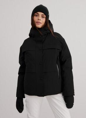 Damen Daunenjacke Wasserdicht Atmungsaktiv mit Verstellbare Kapuze Off-White