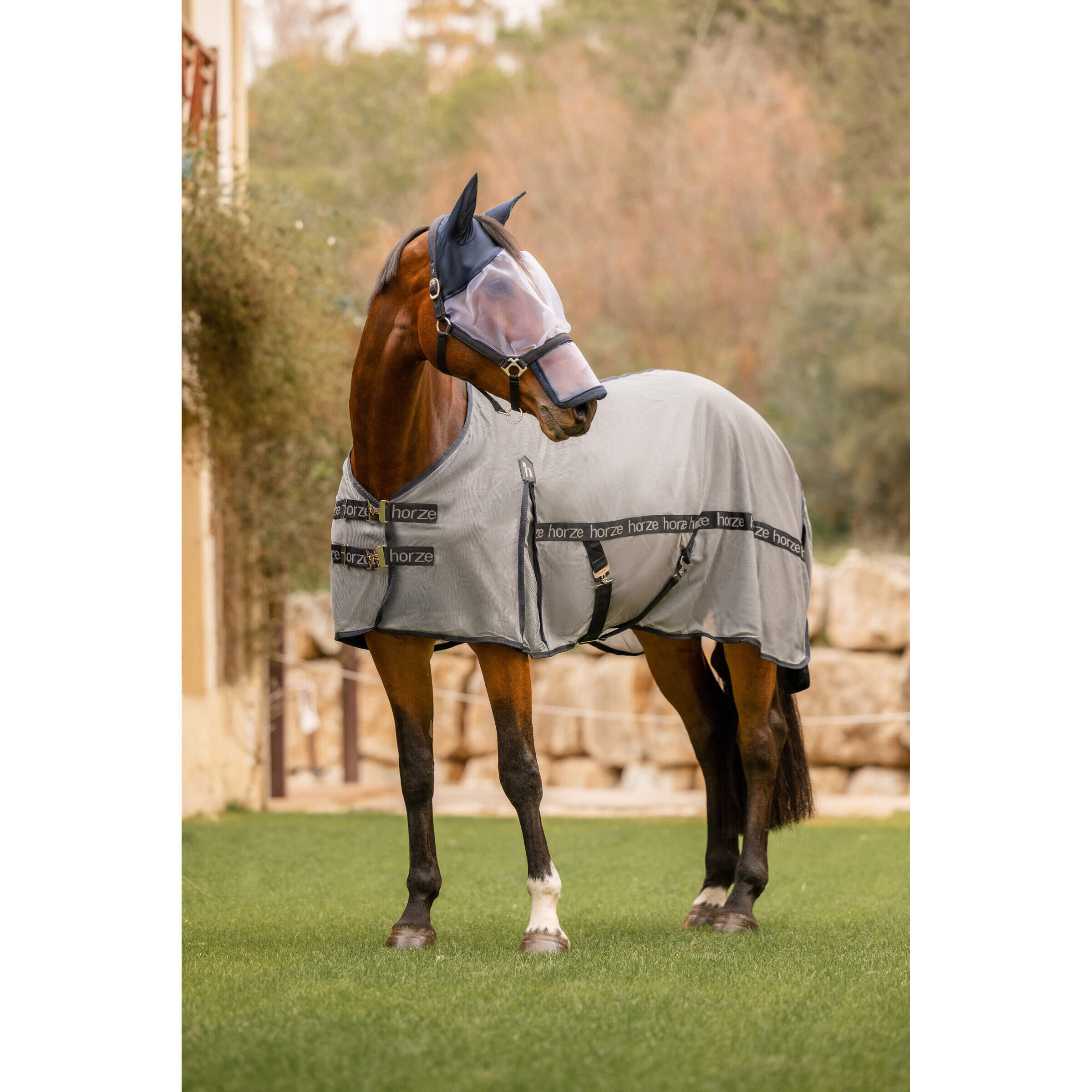 Couverture d'extérieur pour cheval avec col amovible et protection UV Horze Paso 4/4