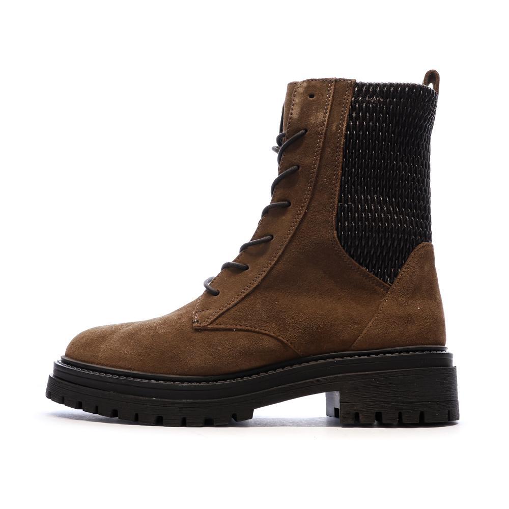 Geox Women's Iridea Brown/Black Ankle Boots