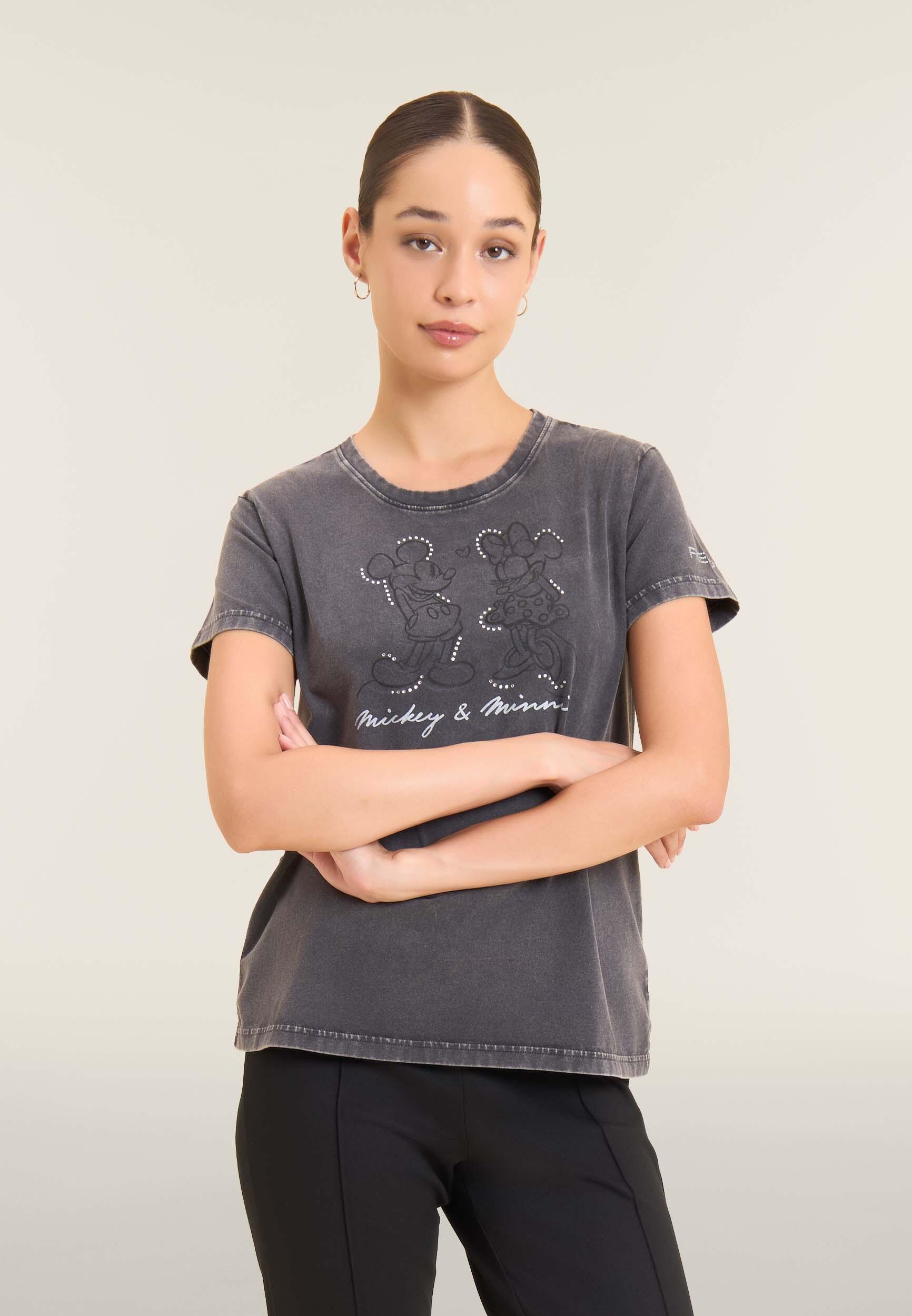 T-shirt pour femmes avec imprimé Disney et paillettes 2/4