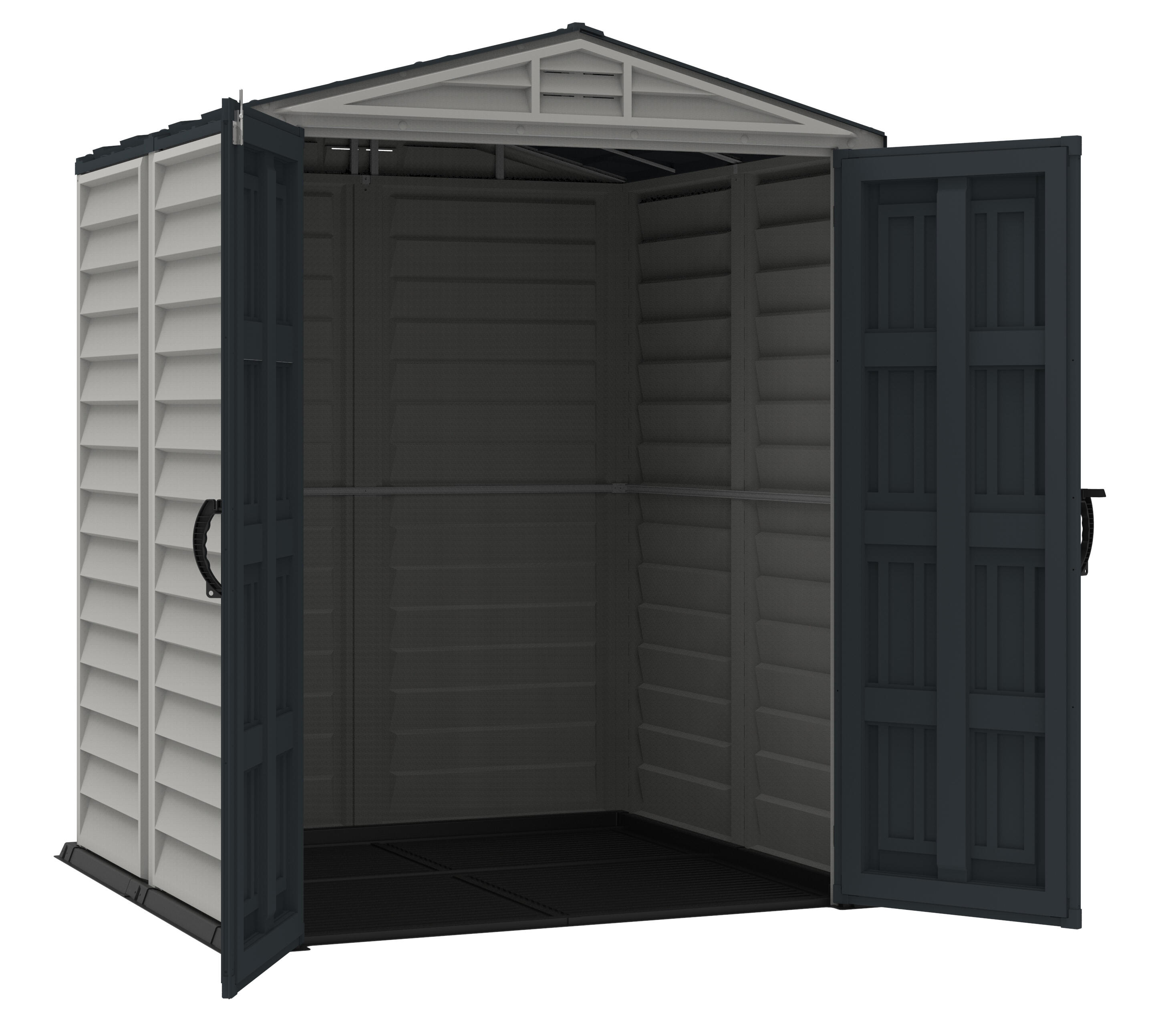 Caseta cobertizo YardMate Plus 5×5 PVC gris claro/oscuro 2/2