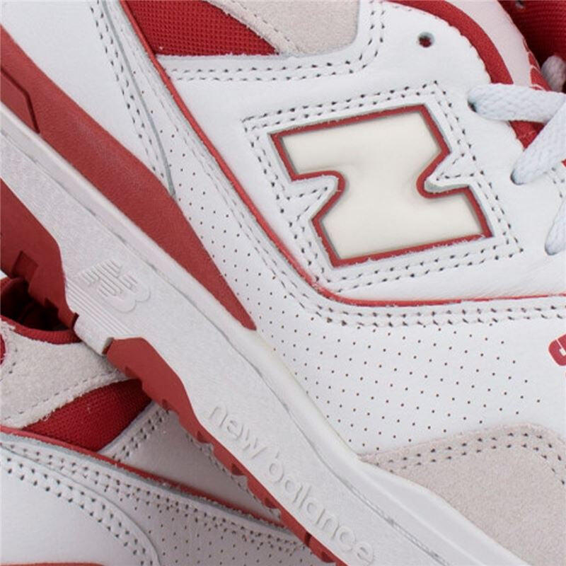 New Balance Sneakers New Balance 550 White Chaussures Hommes Blanc/Rouge 4/6
