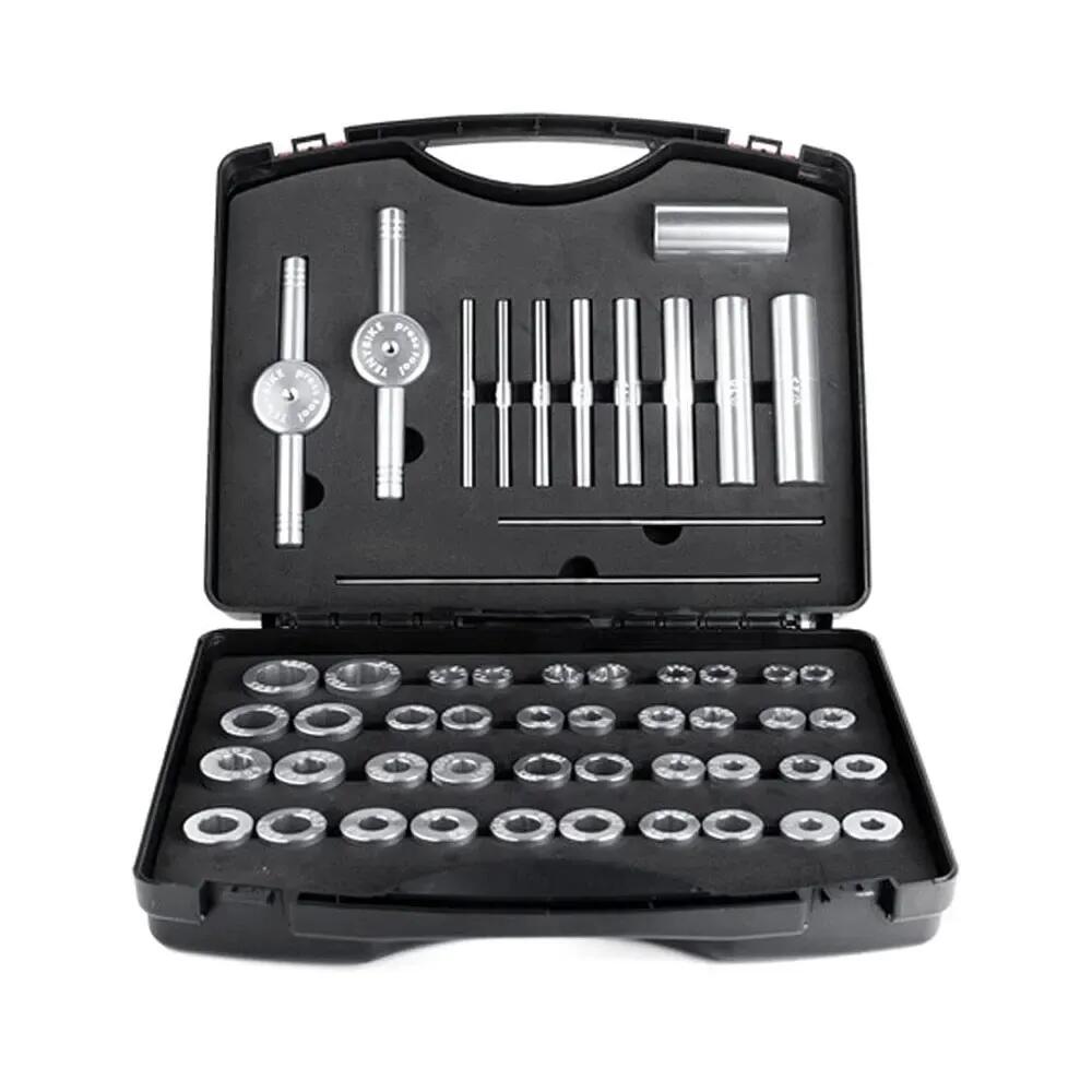 Pro bike bearing tool kit – 20 pairs + case – hubs & bottom brackets