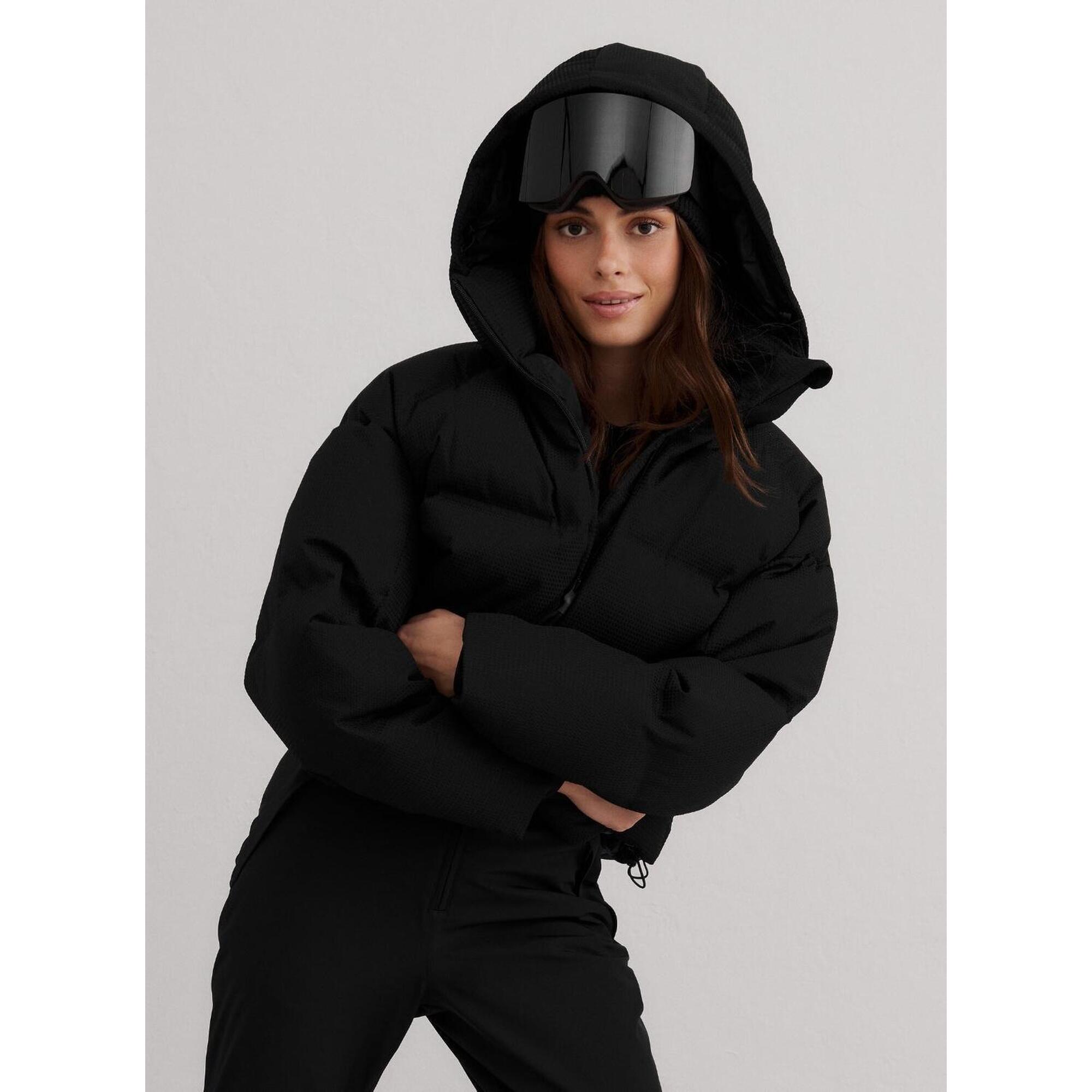 Aim'n - Femme Doudoune Imperméable Respirante Avec Capuche Amovible Noir - Doudoune Duvet - Noir - Decathlon