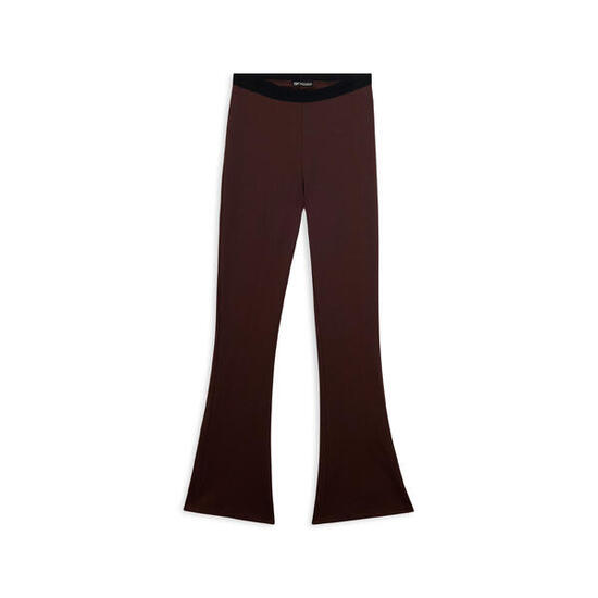 Pantaloni superflare donna vita alta