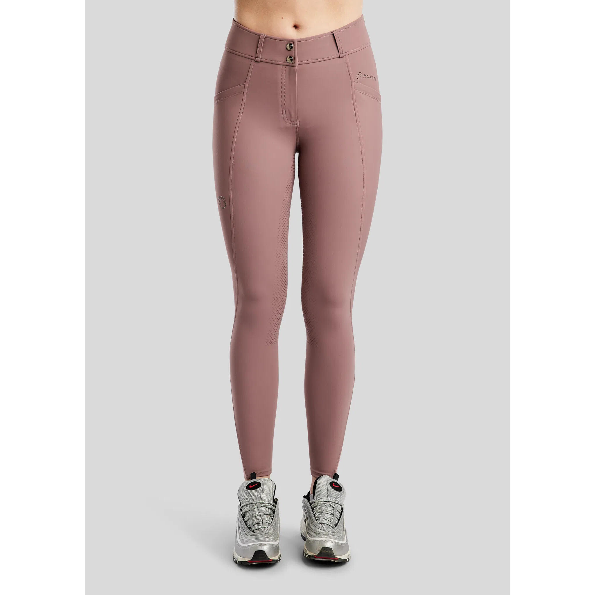 Pantaloni da equitazione full grip da donna Montar Zida 3/6