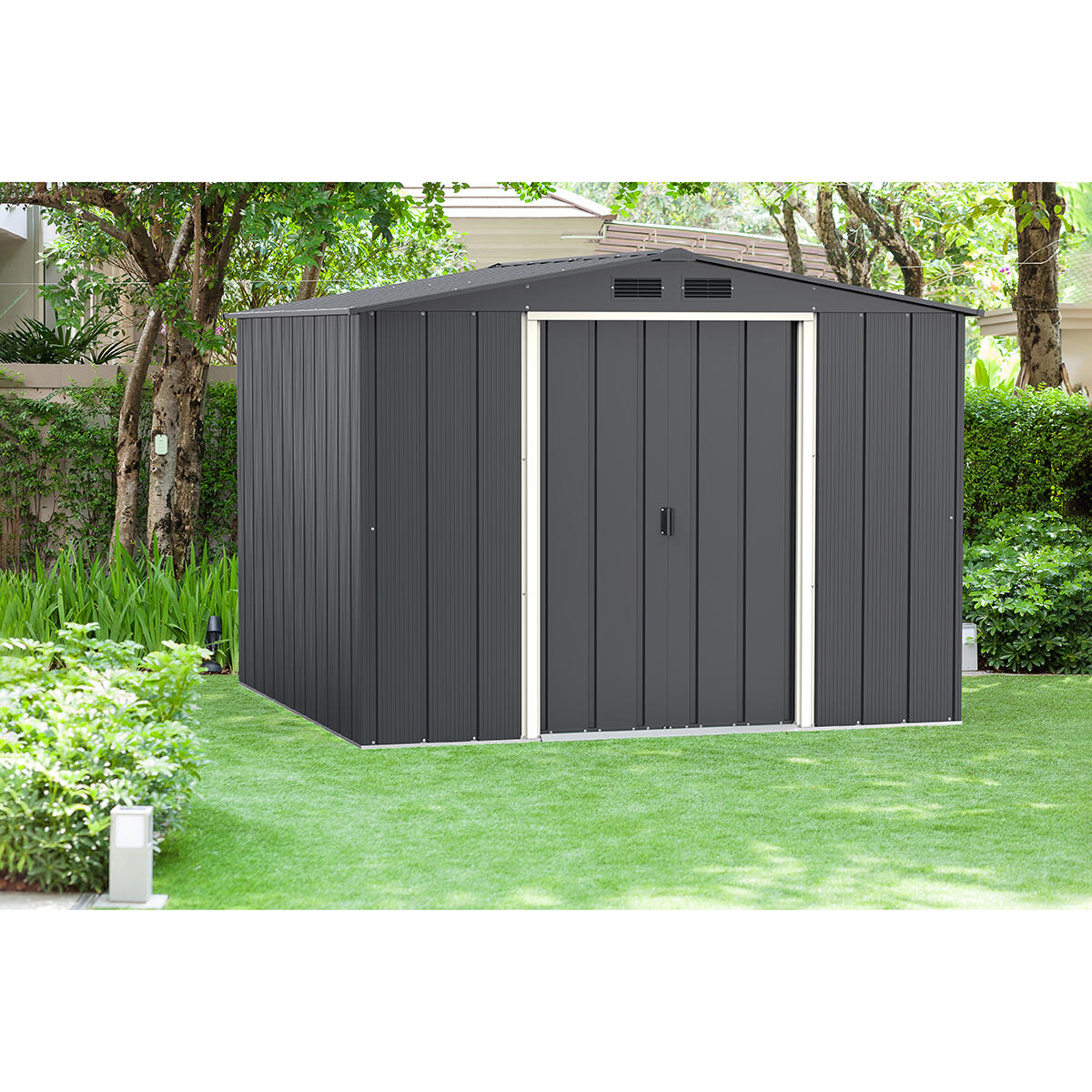 Caseta jardín Top Venus 6×4 metal imitación madera 3/7