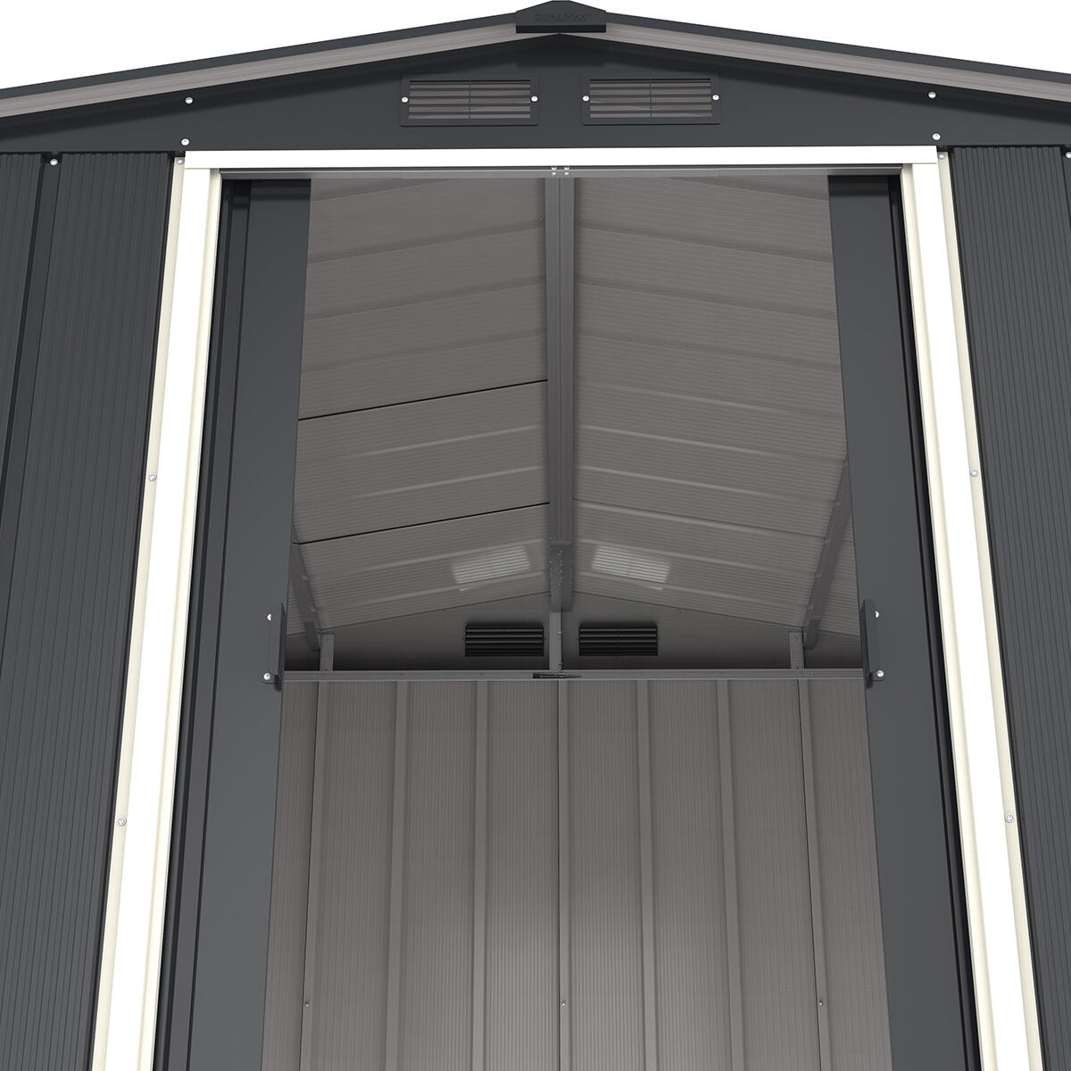 Caseta jardín Top Venus 6×4 metal imitación madera 7/7
