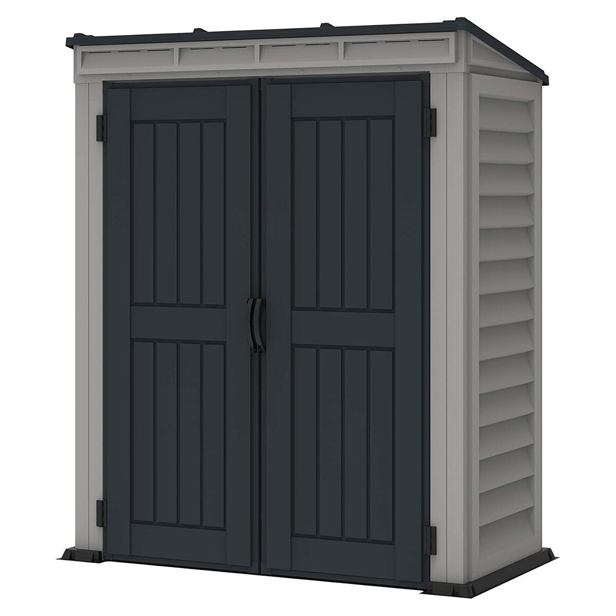 Caseta jardín YardMate Pent Plus 5×3 PVC gris claro/oscuro 4/6