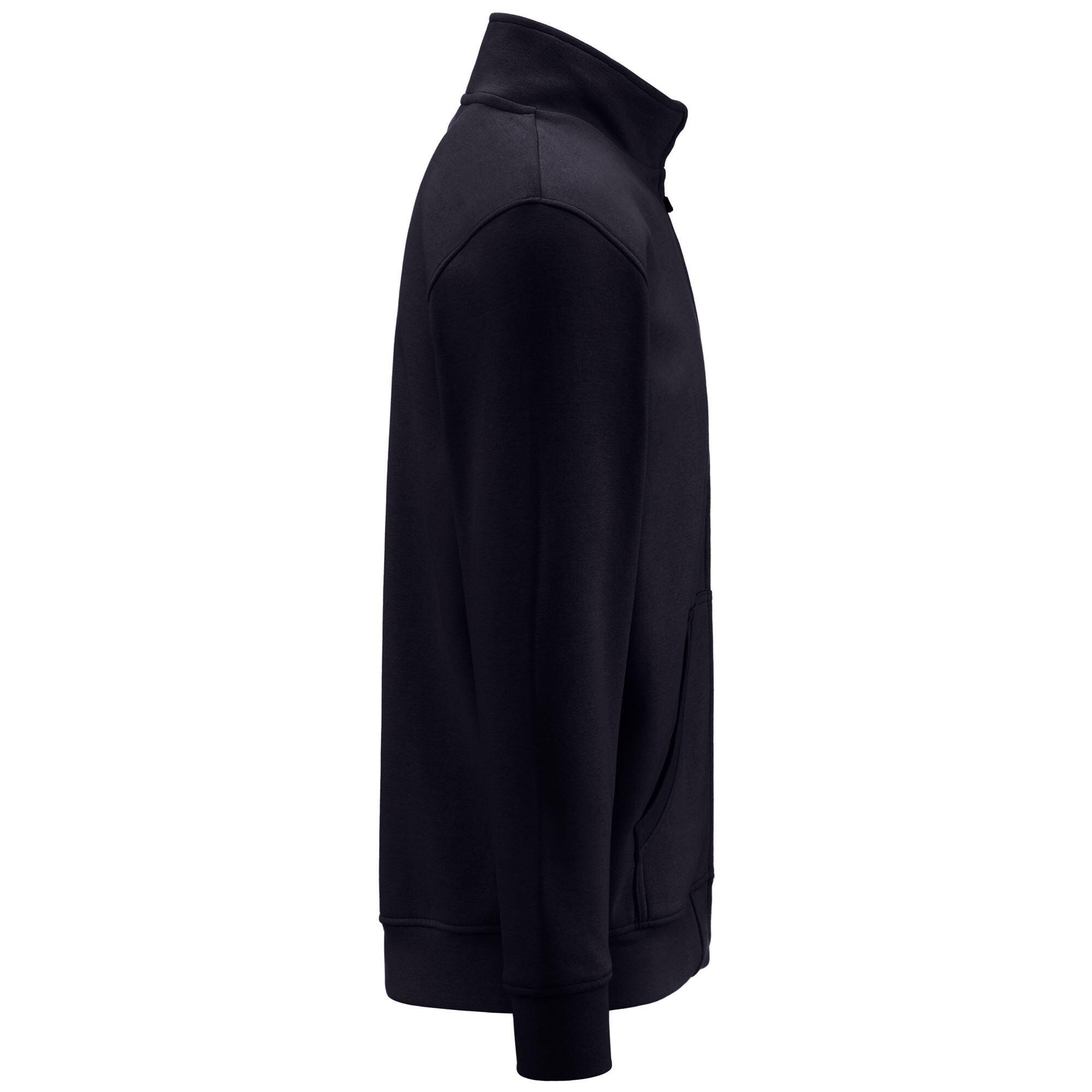 Felpa con zip da uomo in cotone blu da sportivo 2/4