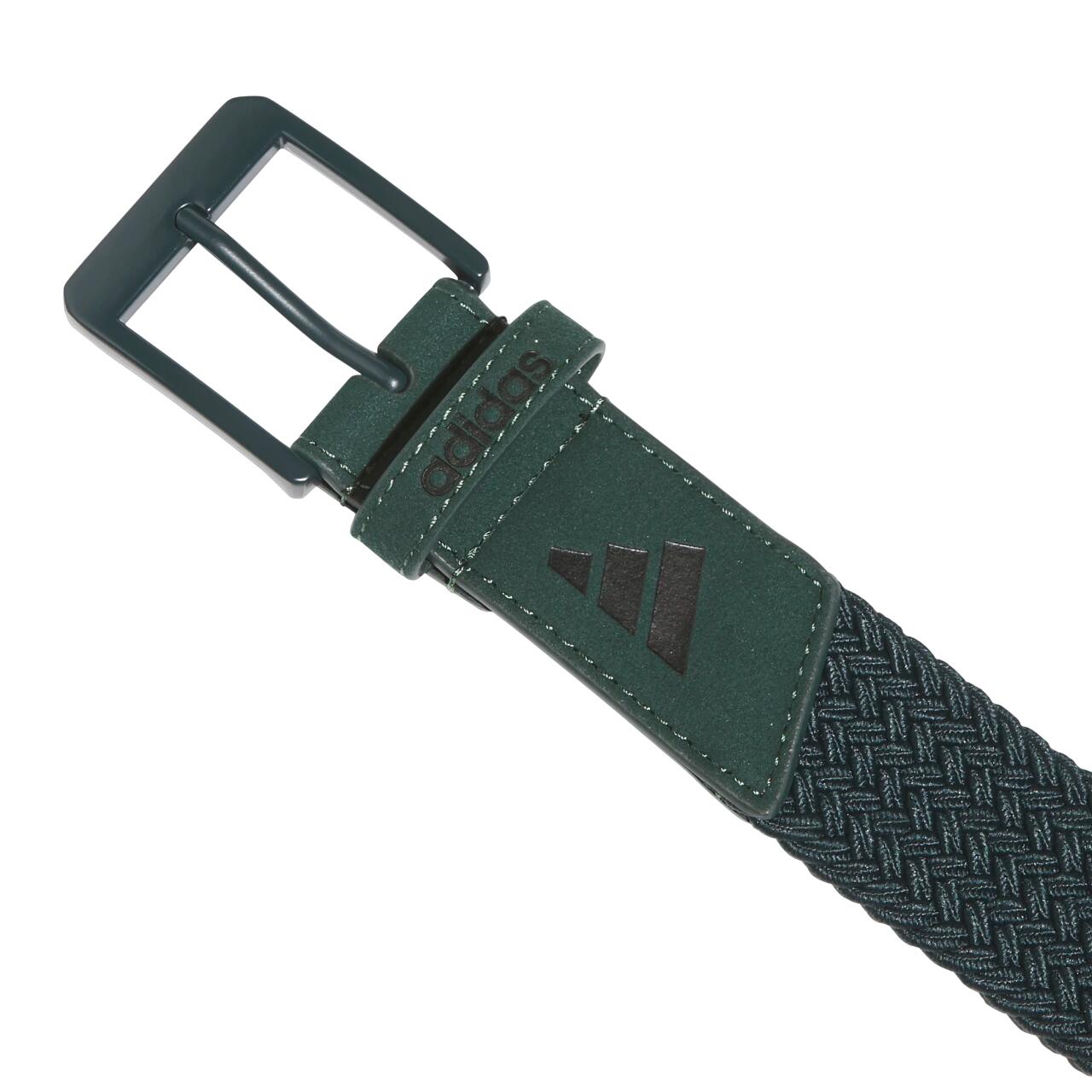Ceinture Adidas Braided Stretch Belt, ceinture pour homme, vert foncé 2/3
