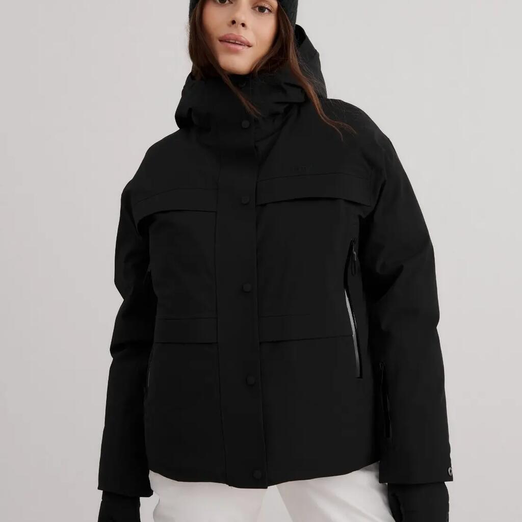 Women's Ski Jacket Waterproof Down Insulated Stretch Vermont Black