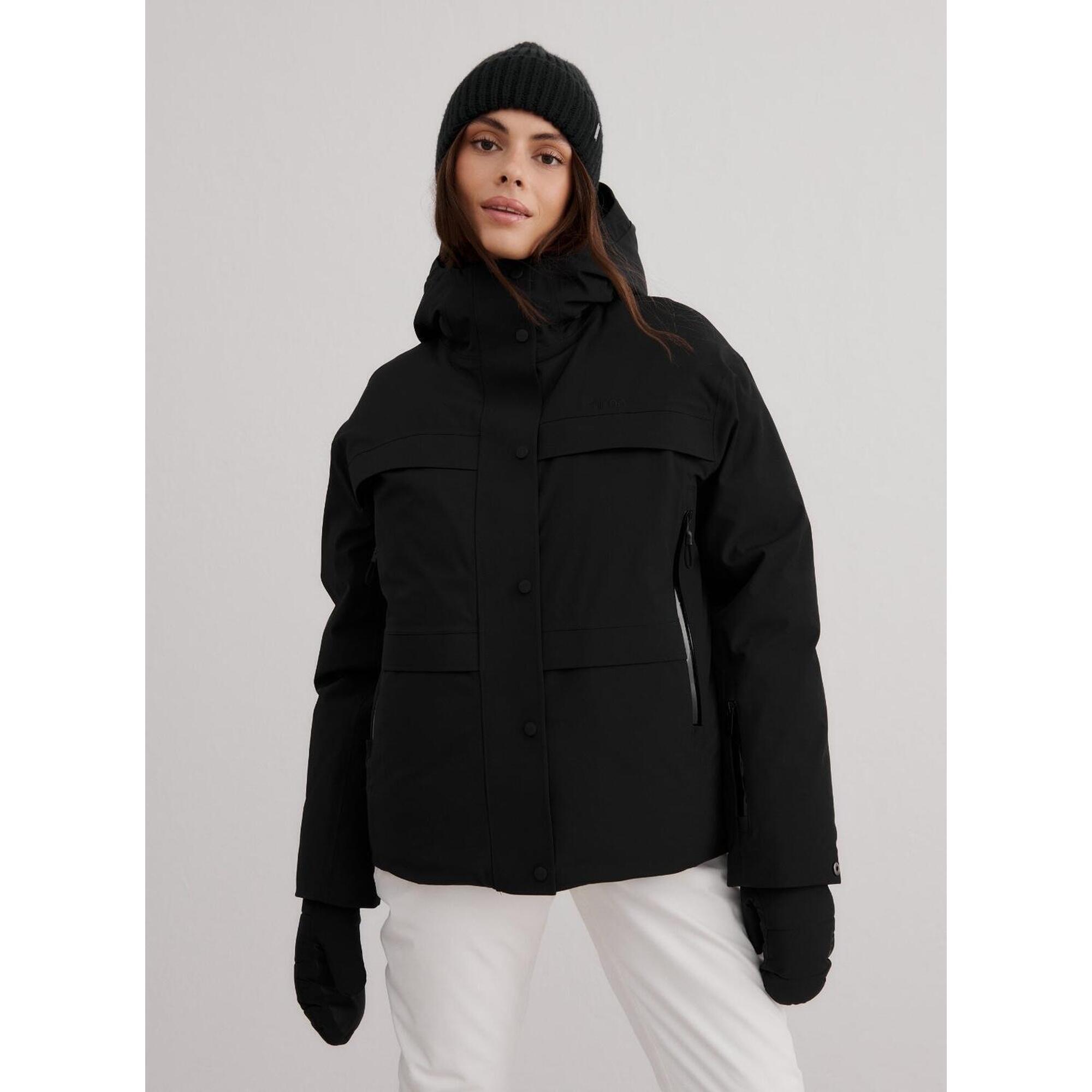 Aim'n - Femme Doudoune Imperméable Respirante Avec Capuche Réglable Noir - Doudoune Duvet - Noir - Decathlon