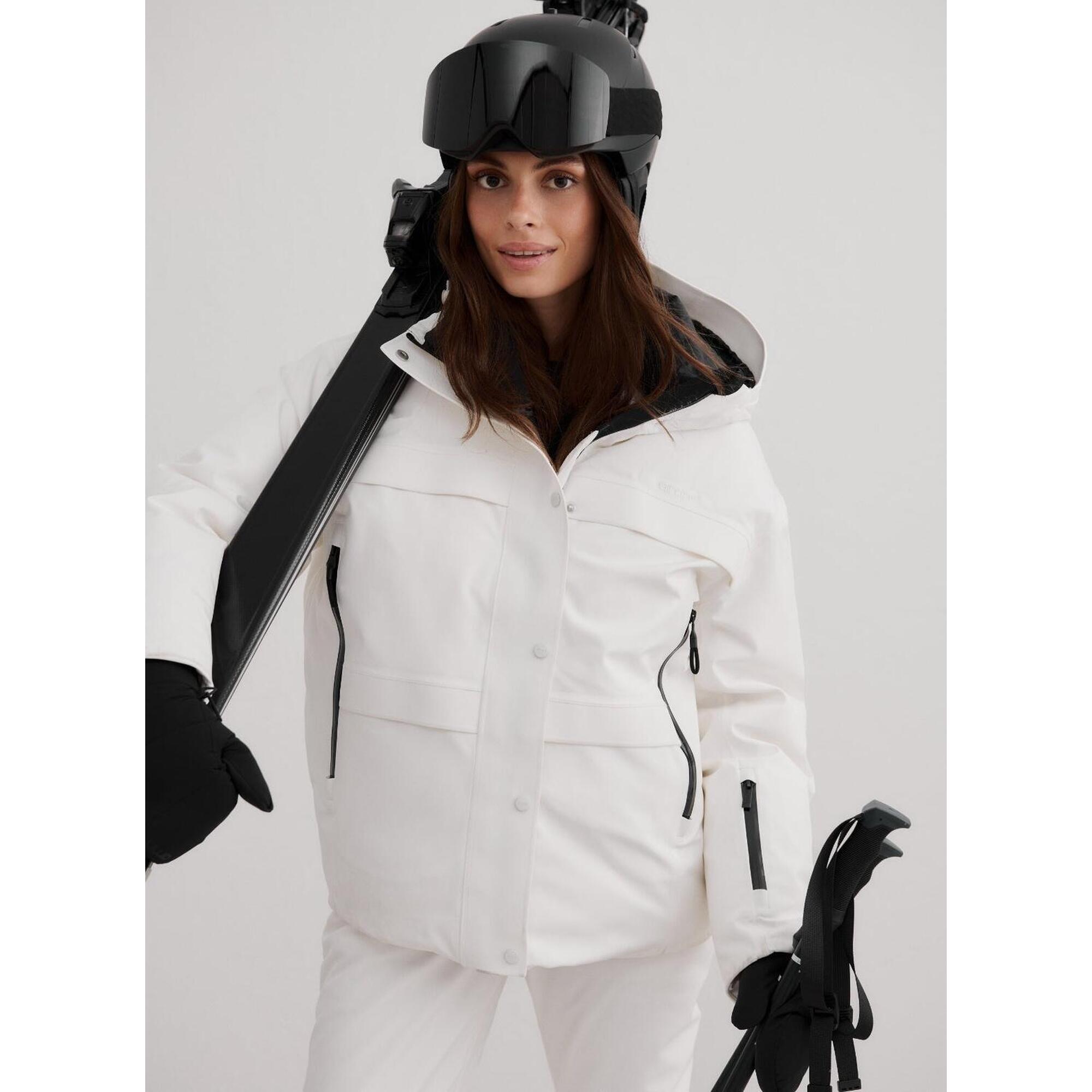 Aim'n - Femme Doudoune Imperméable Respirante Avec Capuche Réglable Blanc Cassé - Doudoune Duvet - Blanc - Decathlon