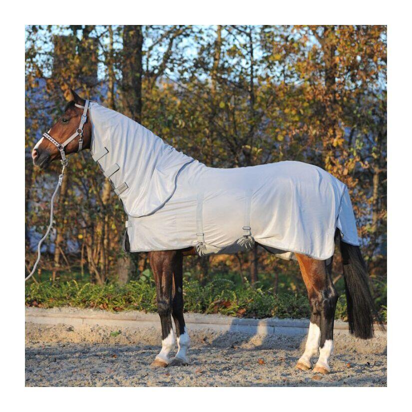Kavalkade - Couverture Anti-mouches Pour Cheval Avec Pièce De Cou Amovible Kavalkade - Couverture Cheval - Gris - 145 Cm - Decathlon