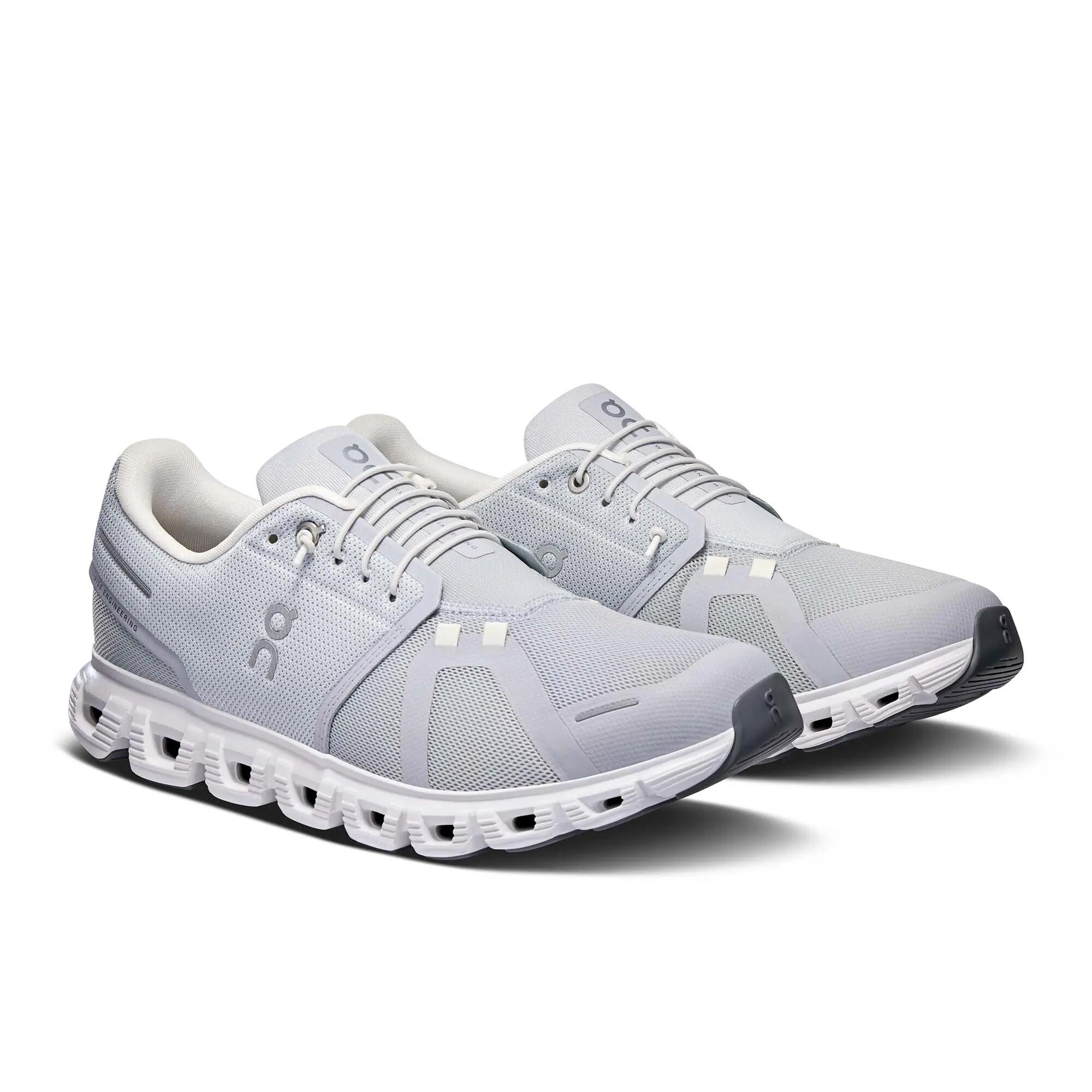 Zapatillas Grises On Running Cloud 6 Glazier/White Cómodas y Ligeras 2/6