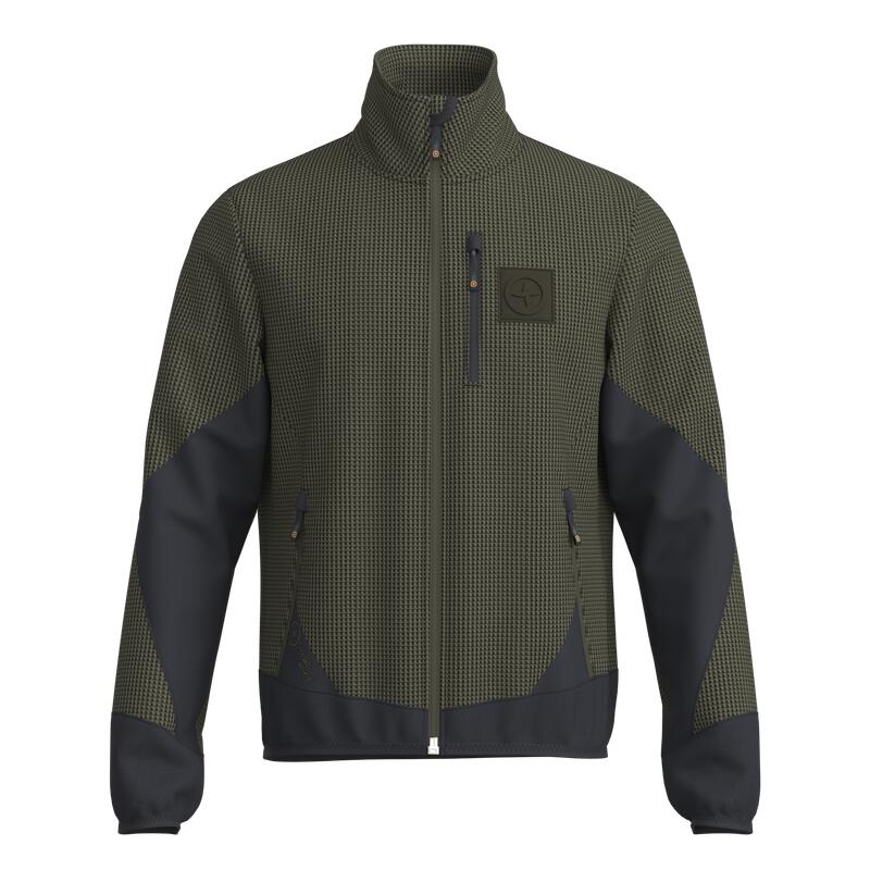 Great Escapes Federic man fleece jacket full zip forest night/black 1/3