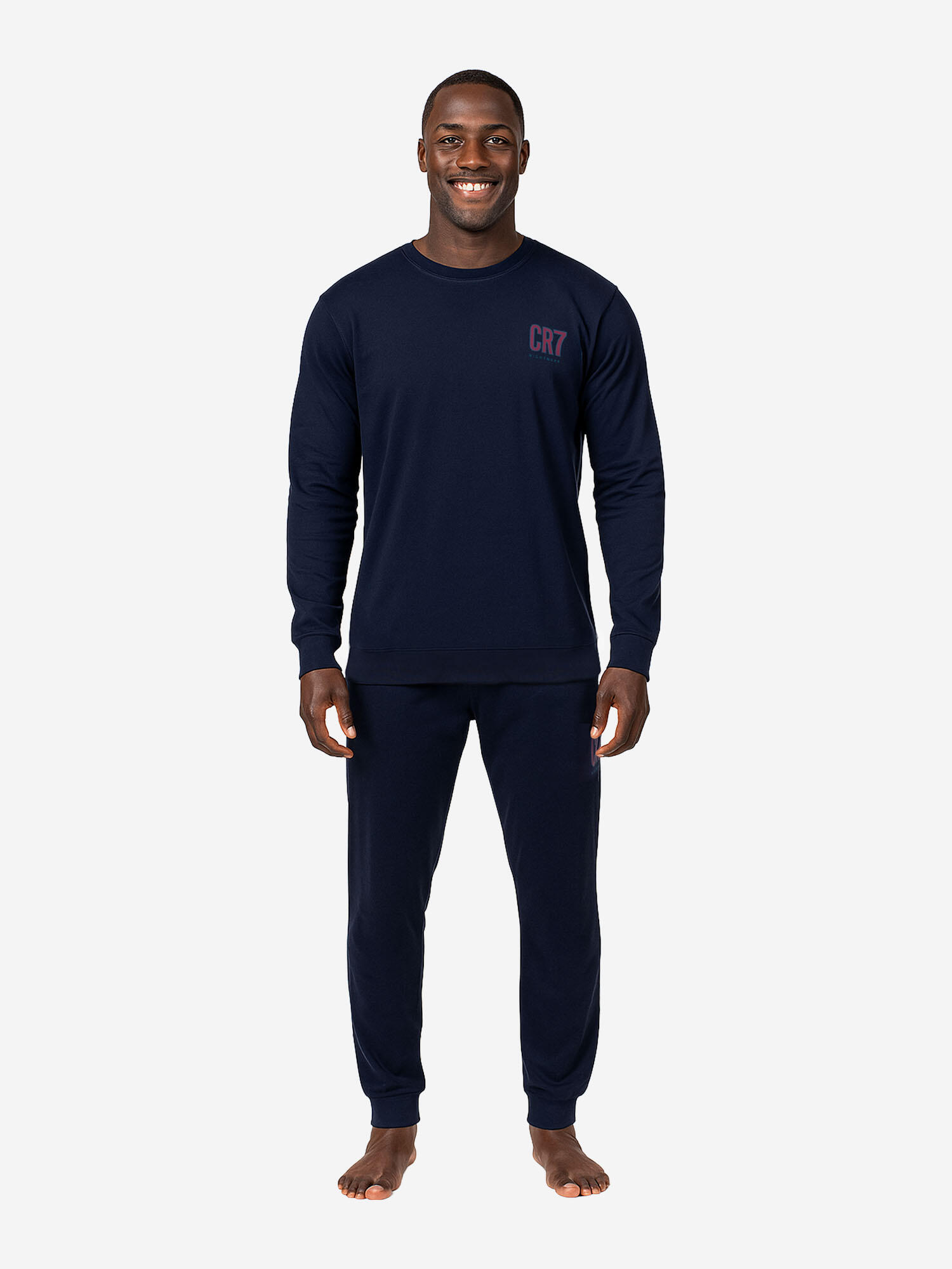 Fußball Pyjama klassisch gemütlich Herren - Nightwear dunkelblau 2/7
