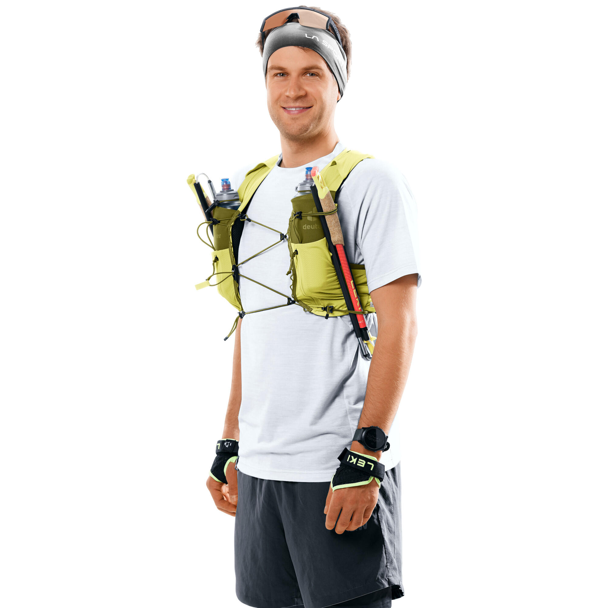 Gilet de course Deuter Traick 9 SL femme 9 L sprout cactus mesh respirant 7/7