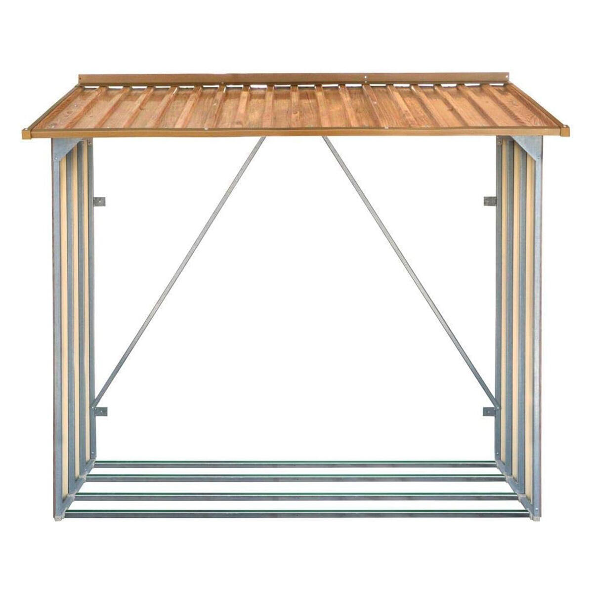 Leñero exterior metal imitación madera 2/2