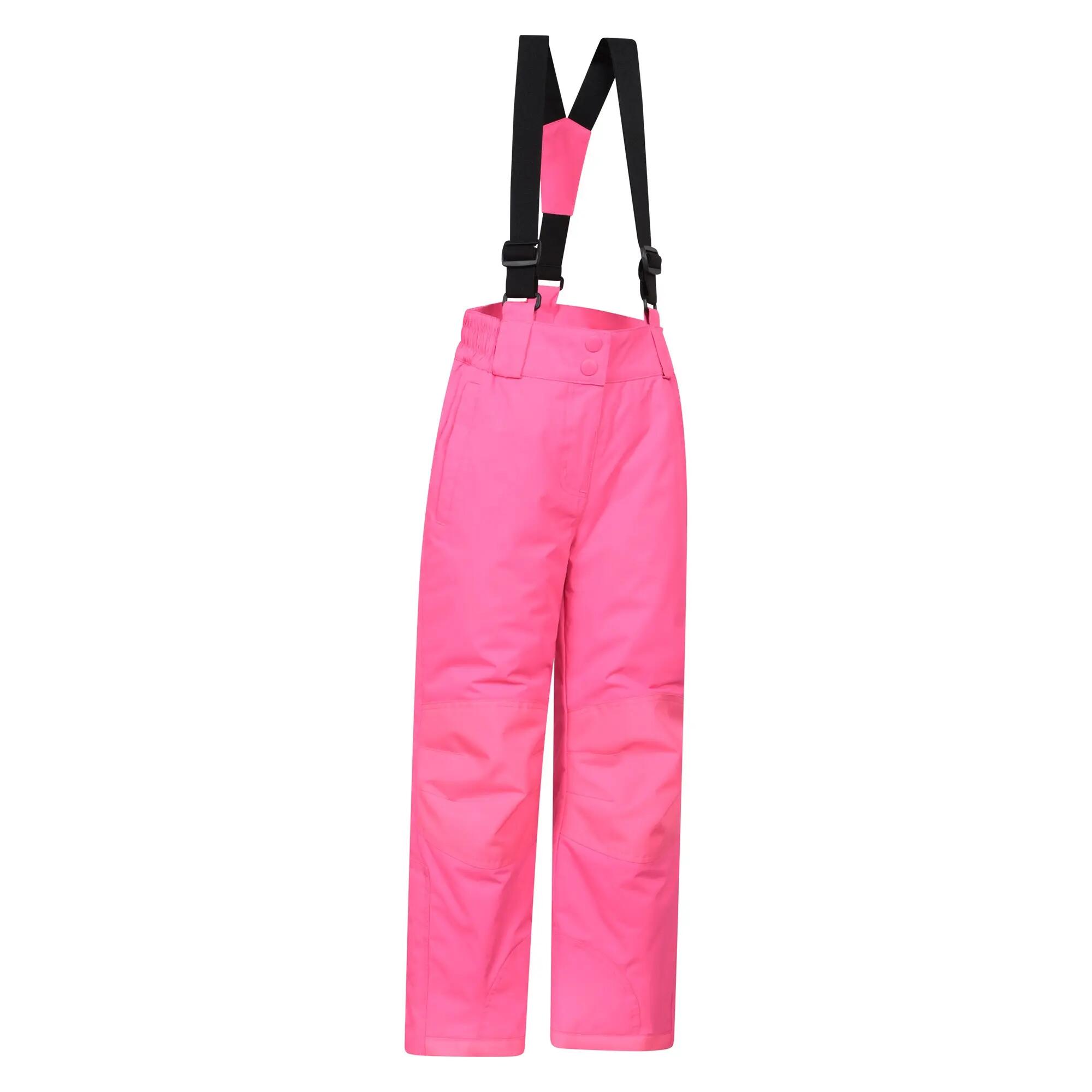 Pantalon de Ski Enfant Déperlant Genoux Renforcés Guêtres Pare-Neige, Honey 2/7