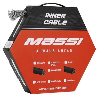 Boite de 50 Câbles de Freins pour Vélo Route en Inox Massi Workshop 1.5mmx1700mm