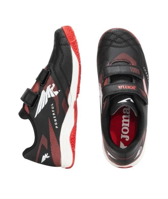 Sapatilhas de futebol de salão infantil Joma Powerful 2501 Preto Indoor 4/5