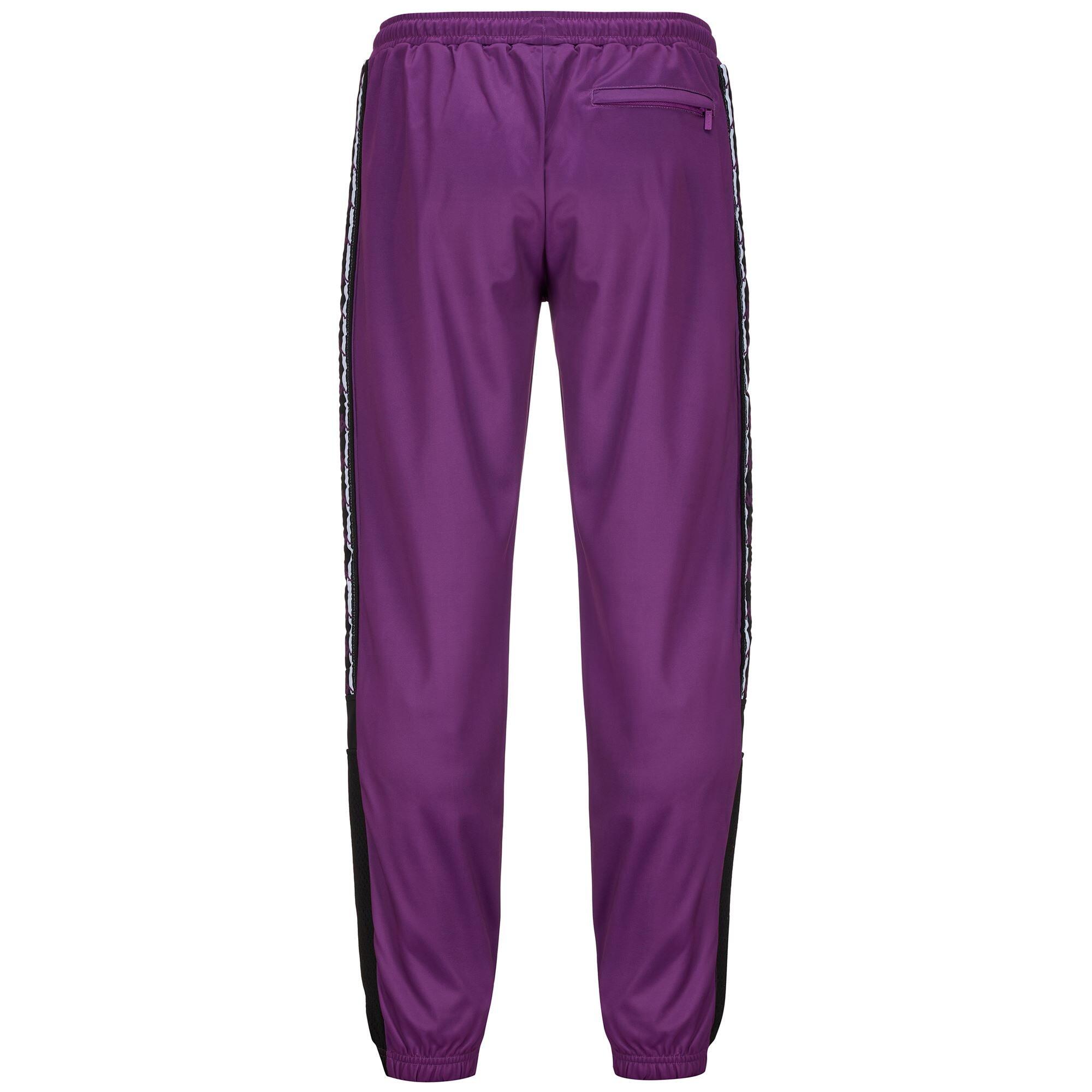 Pantaloni da uomo in poliestere viola da streetwear sportivo 3/4