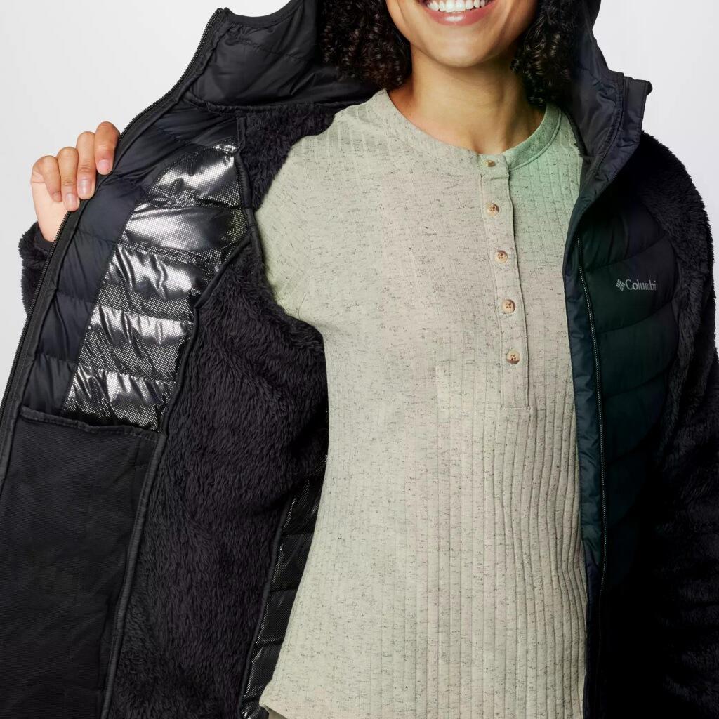 Jaqueta Columbia Modelo Powder Lite Ii Sherpa Hyb Cor Preto 3/5