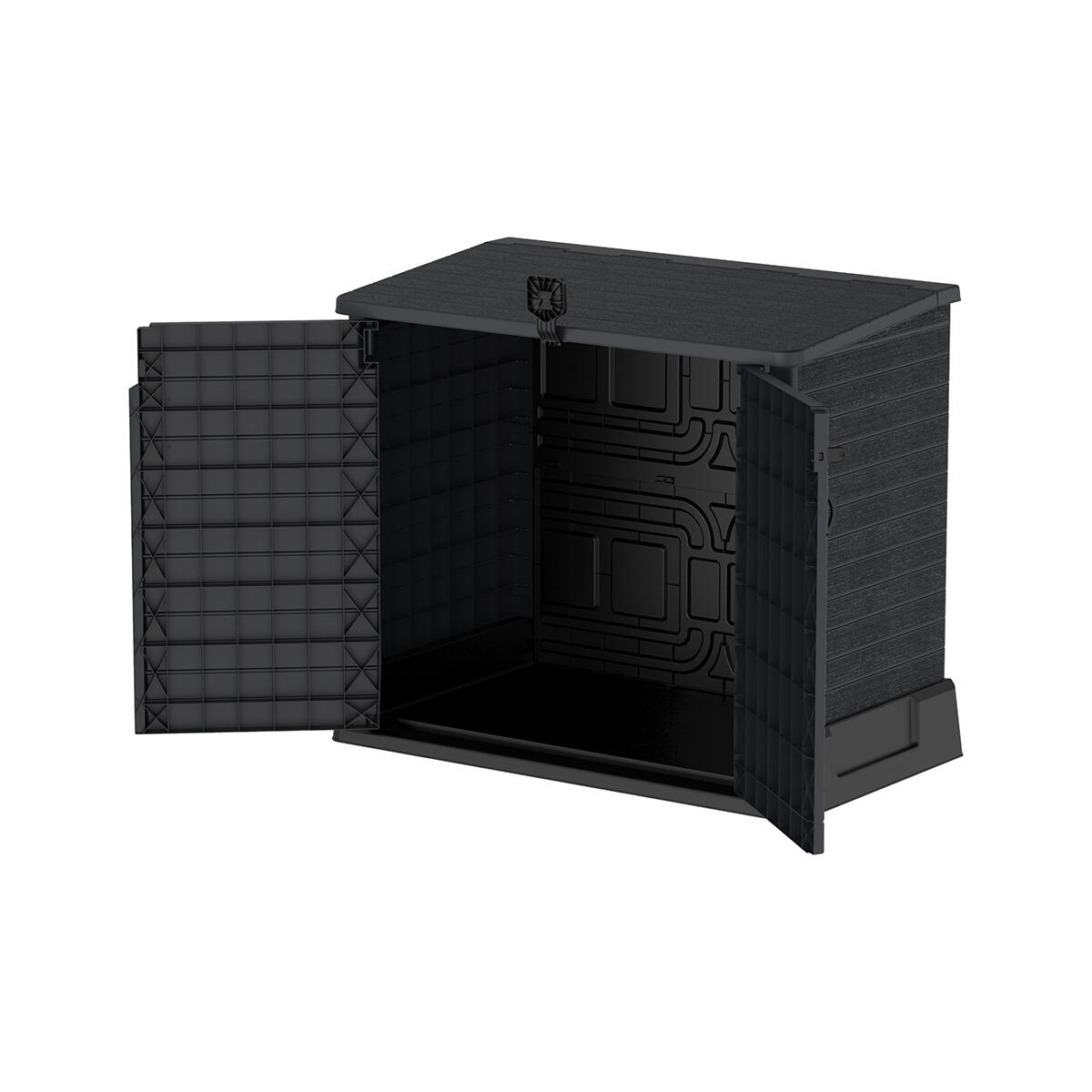 Arcón cubre cubos exterior 850 L PVC gris antracita 6/7