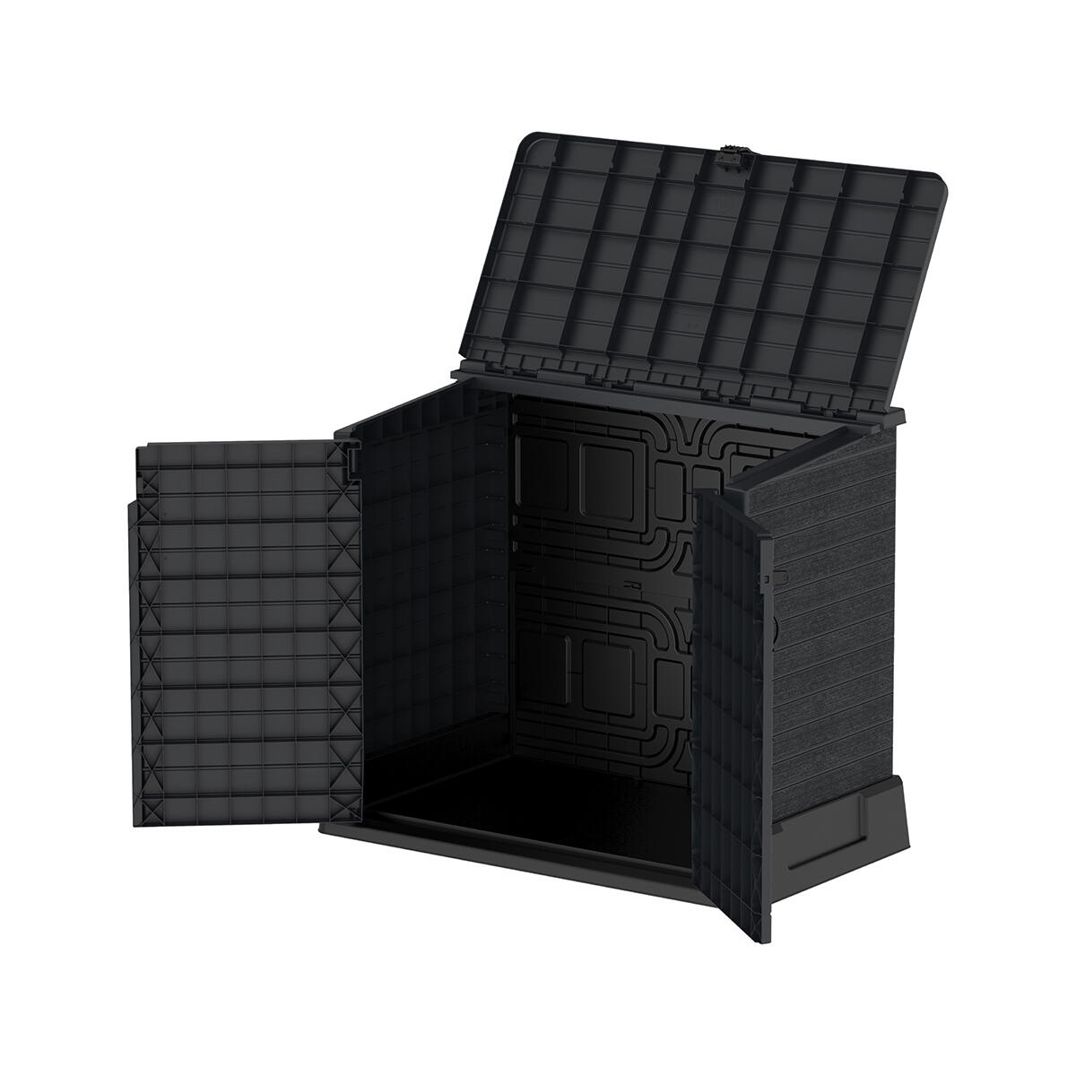 Arcón cubre cubos exterior 850 L PVC gris antracita 5/7