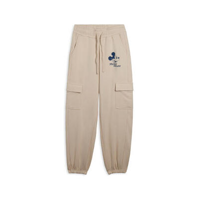 Pantaloni cargo in french terry da donna con grafica Disney