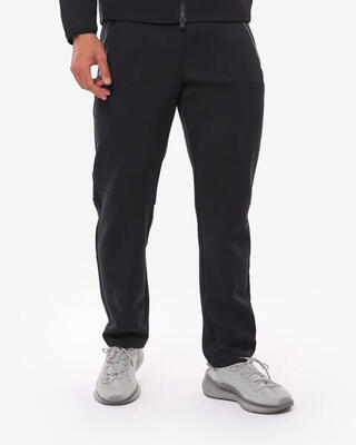 Marineblauwe synthetische fitnessbroek voor heren