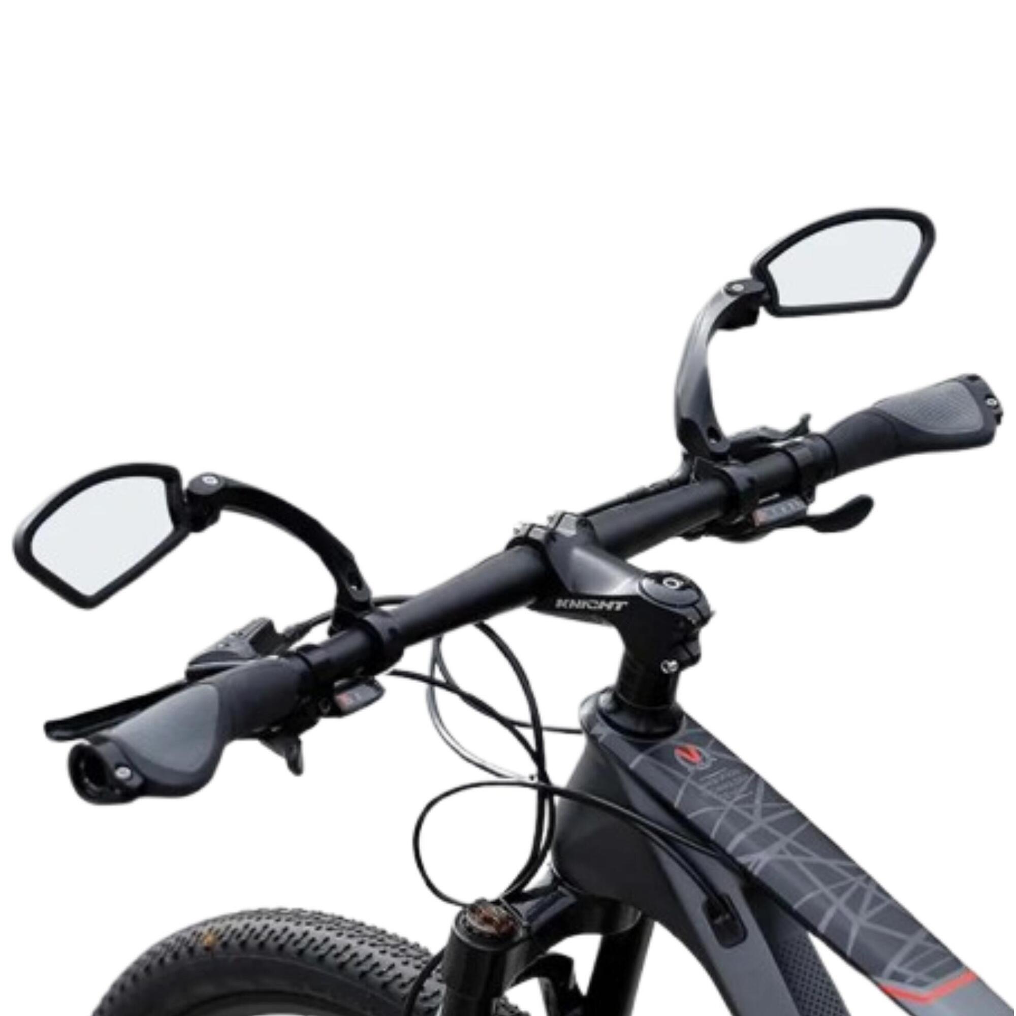 BIKEFLOW Cyklistické zrcátko 360° nastavitelné – hliník/nylon – široký výhled