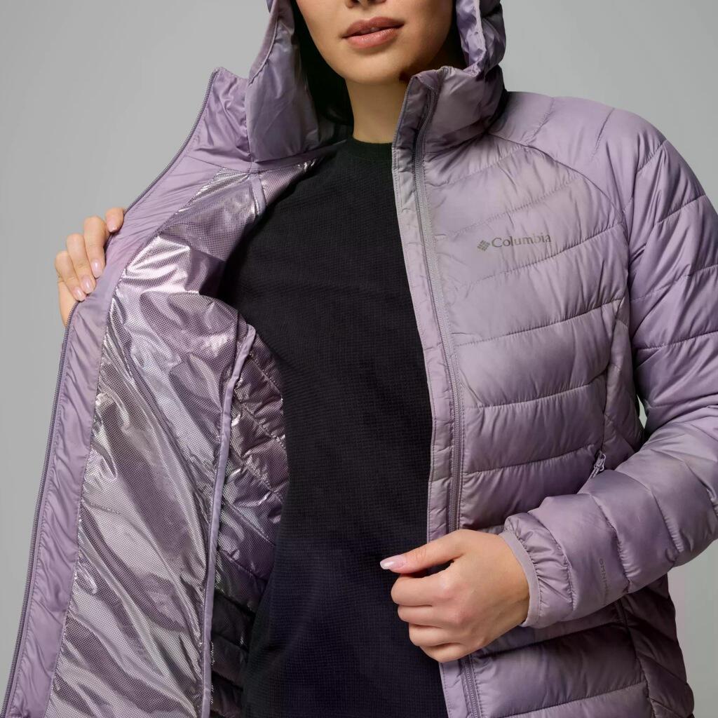 Veste Columbia Modèle Powder Lite Ii Hooded Jacket Couleur Violet 3/5