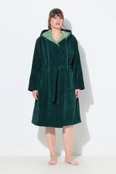 Femme Peignoir réversible en tissu éponge avec poches