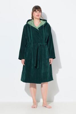 Damen Bademantel Doubleface Frottee Taschen