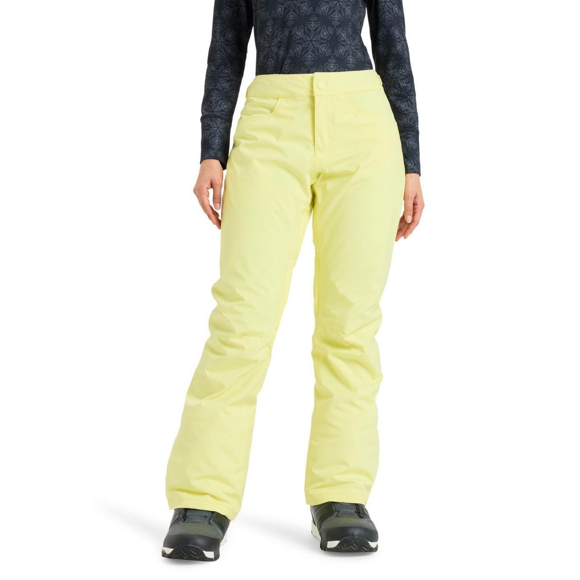 Roxy - Pantalon De Snow Technique Backyard Jaune Femme - Pantalon De Ski - Jaune - Decathlon