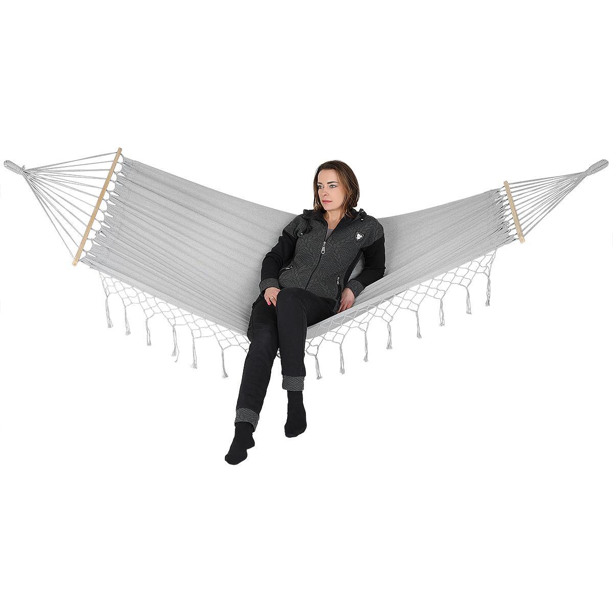 Hamak Enero Camp 1-osobowy 200x100cm z frędzlami 4/7