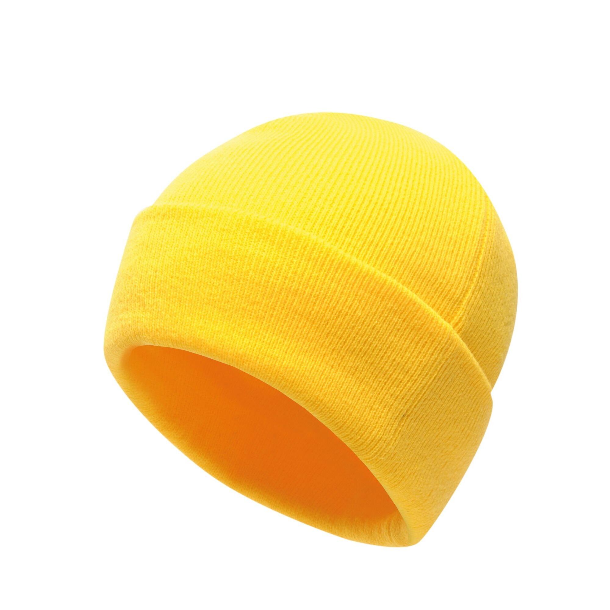 Standout Adults/Unisex Axton Cuffed Beanie (Bright Yellow) 2/4