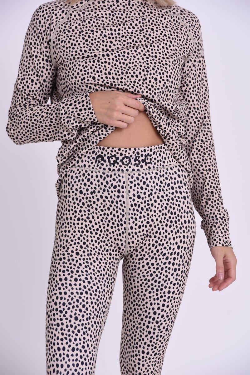 Dames Ski Functionele Legging Thermisch Cheetah 3/5
