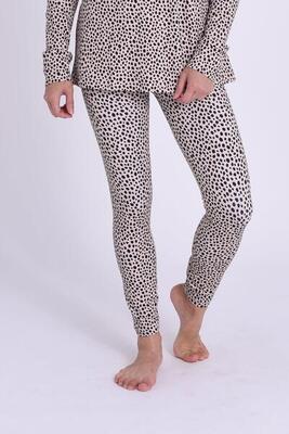 Dames ski functionele legging thermisch cheetah
