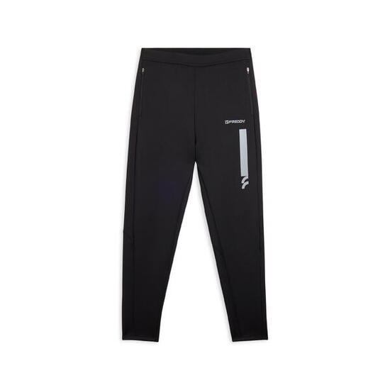 Pantalon de coupe ajustée en tissu technique avec empiècements latéraux en mesh