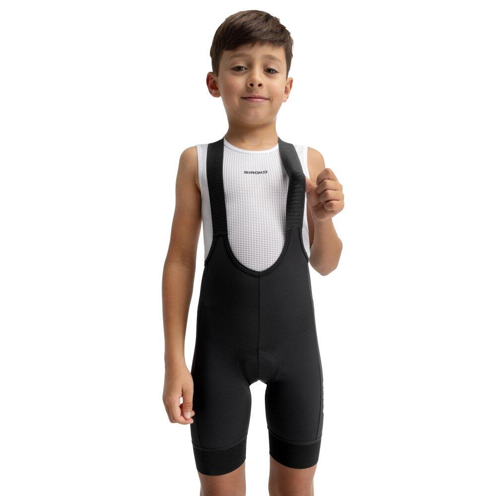 SIROKO Salopette da ciclismo a gamba corta da bambino Bambini e bambine K-Core Benji Bl